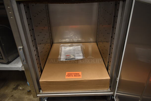 BRAND NEW! CresCor RO151FUA3502063 Quiktherm 350 Stainless Steel Commercial 2 Half Size Door 350 Degree Oven on Commercial Casters. 208 Volts, 3 Phase. Stock Pictures Used. - Image 7 of 8