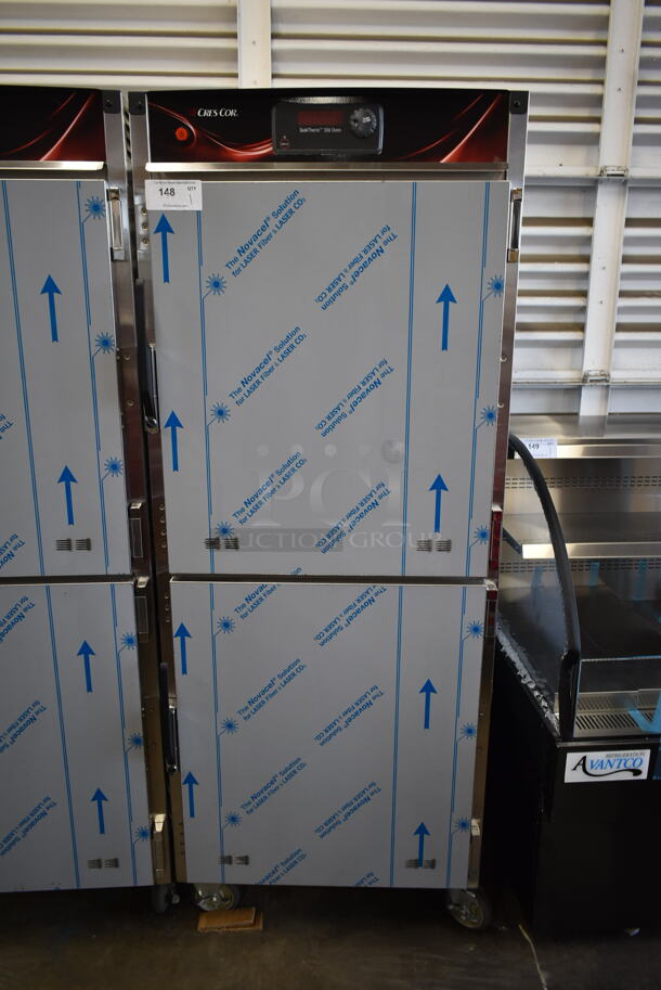 BRAND NEW! CresCor RO151FUA3502063 Quiktherm 350 Stainless Steel Commercial 2 Half Size Door 350 Degree Oven on Commercial Casters. 208 Volts, 3 Phase. Stock Pictures Used. - Image 2 of 8
