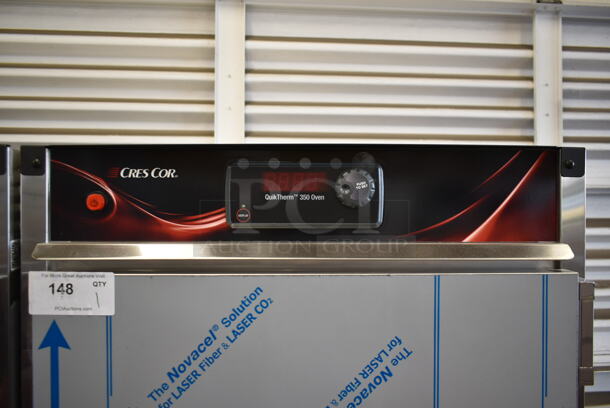 BRAND NEW! CresCor RO151FUA3502063 Quiktherm 350 Stainless Steel Commercial 2 Half Size Door 350 Degree Oven on Commercial Casters. 208 Volts, 3 Phase. Stock Pictures Used. - Image 3 of 8