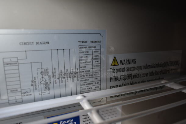 BRAND NEW SCRATCH AND DENT! 2023 Avantco 178APT71MHC Stainless Steel Commercial Sandwich Salad Prep Table Bain Marie Mega Top on Commercial Casters. 115 Volts, 1 Phase. Tested and Working! - Image 8 of 11