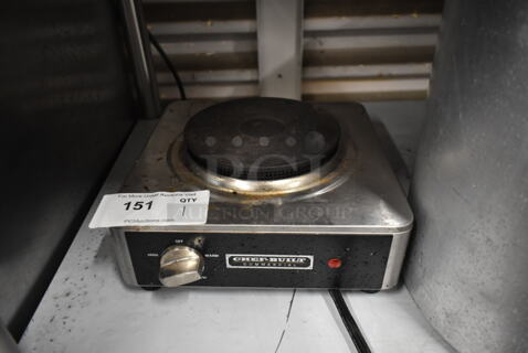 Chef-Built CHP-40 Metal Countertop Single Burner Range. 120 Volts, 1 Phase.