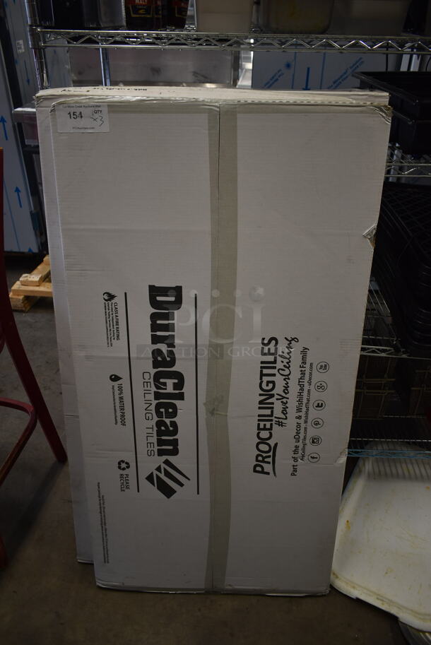 3 BRAND NEW! Boxes of DuraClean Ceiling Tiles. 3 Times Your Bid! - Image 1 of 5