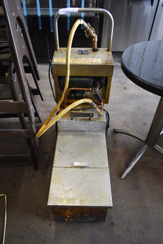 Miroil Metal Commercial Fryer Oil Filtration System on Casters.