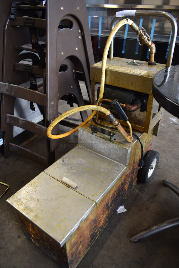 Miroil Metal Commercial Fryer Oil Filtration System on Casters. - Image 3 of 10