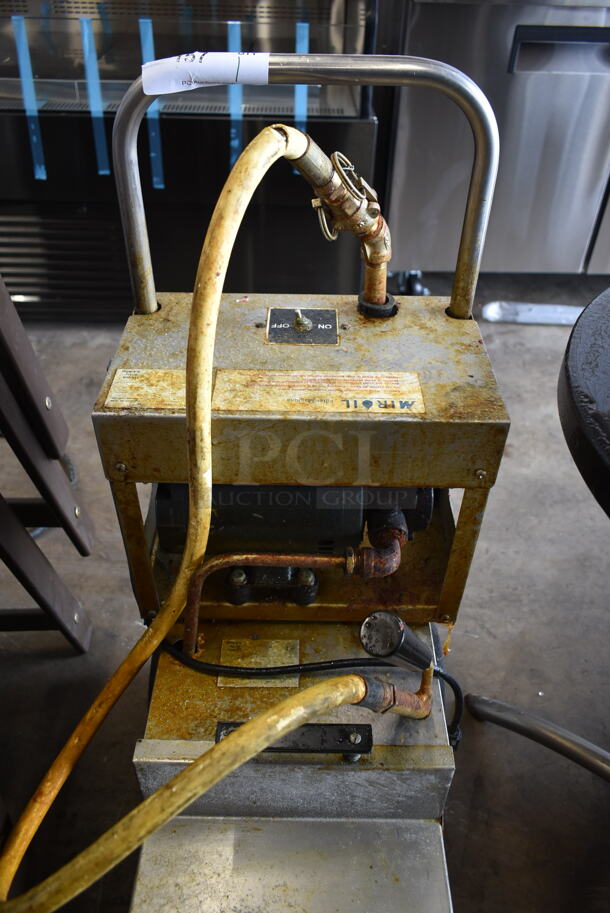 Miroil Metal Commercial Fryer Oil Filtration System on Casters. - Image 4 of 10