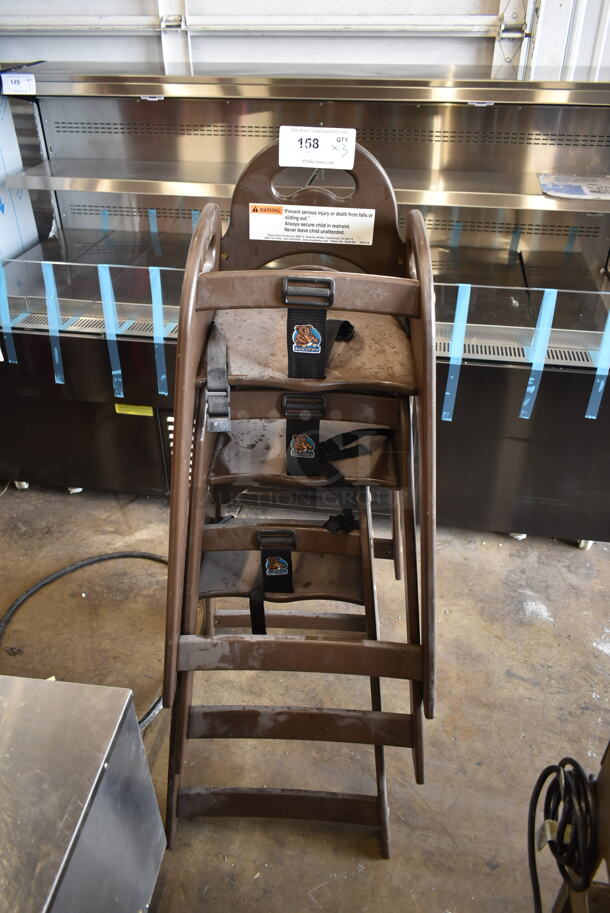 3 Koala Kare Brown Poly High Chairs. 3 Times Your Bid! - Image 1 of 4