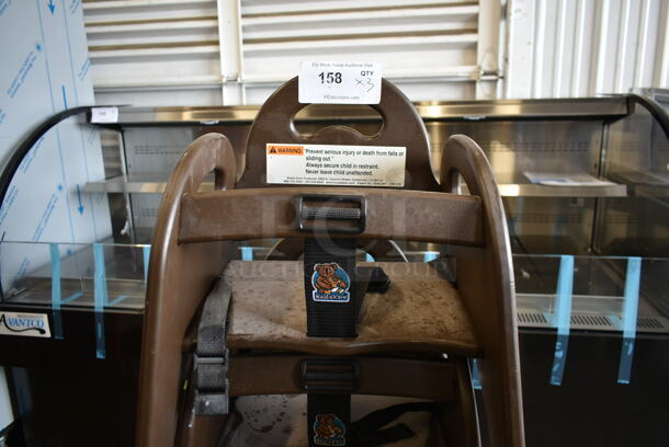 3 Koala Kare Brown Poly High Chairs. 3 Times Your Bid! - Image 4 of 4