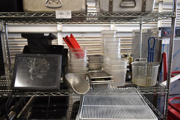 ALL ONE MONEY! Four Tier Lot of Various Items Including Bus Bins, Metal Baking Pans and Drop In Bins - Image 4 of 5