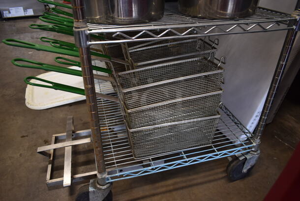 ALL ONE MONEY! Tier Lot of 22 Metal Fry Baskets, Metal Piece and Poly Piece. - Image 4 of 5