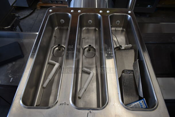 2018 Taylor C043-33 Stainless Steel Commercial Floor Style Water Cooled 3 Flavor Continuous Dispensing Frozen Custard Machine / Batch Freezer on Commercial Casters. Comes w/ 3 Taylor RC35N-33 Compressors. 115/208/230 Volts, 3 Phase. - Image 7 of 12