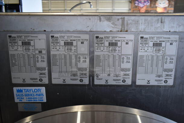 2018 Taylor C043-33 Stainless Steel Commercial Floor Style Water Cooled 3 Flavor Continuous Dispensing Frozen Custard Machine / Batch Freezer on Commercial Casters. Comes w/ 3 Taylor RC35N-33 Compressors. 115/208/230 Volts, 3 Phase. - Image 9 of 12
