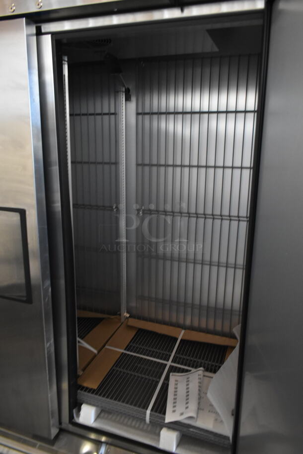 BRAND NEW SCRATCH AND DENT! 2023 True T-49F-HC ENERGY STAR Stainless Steel Commercial 2 Door Reach In Freezer w/ Poly Coated Racks. 115 Volts, 1 Phase. Tested and Working! - Image 7 of 10
