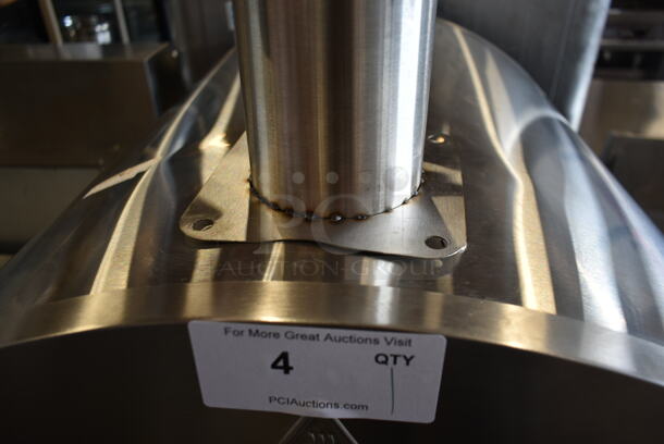 BRAND NEW SCRATCH AND DENT! Backyard Pro Stainless Steel Commercial Wood Fired Il Forno Pizza Oven on Stand w/ Commercial Casters. Tested and Working! - Image 9 of 9