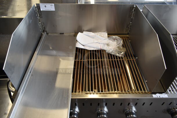 2023 Backyard Pro LPG60 Stainless Steel Commercial Floor Style Propane Gas Powered Portable Charbroiler Grill w/ Under Shelf on Commercial Casters. Tested and Working! - Image 3 of 8