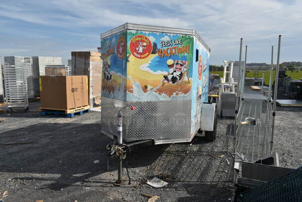 11.5' ROADWORTHY Metal Enclosed Trailer w/ Ramp. Opening Is 51.5" Wide and 55" High. Title In Hand. - Image 2 of 11