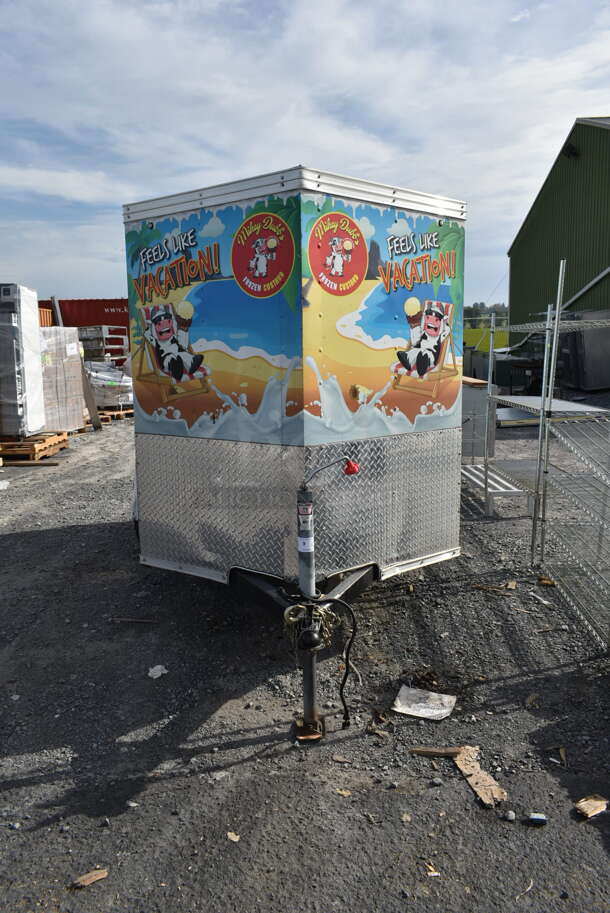 11.5' ROADWORTHY Metal Enclosed Trailer w/ Ramp. Opening Is 51.5" Wide and 55" High. Title In Hand. - Image 3 of 11