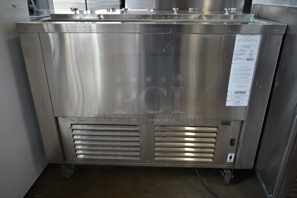C. Nelson BD2345-RB Stainless Steel  Commercial Ice Cream Dessert Freezer Chest w/ 4 Lids on Commercial Casters. 115 Volts, 1 Phase. Tested and Working! - Image 2 of 5