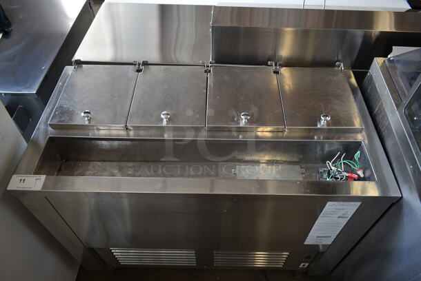 C. Nelson BD2345-RB Stainless Steel  Commercial Ice Cream Dessert Freezer Chest w/ 4 Lids on Commercial Casters. 115 Volts, 1 Phase. Tested and Working! - Image 4 of 5