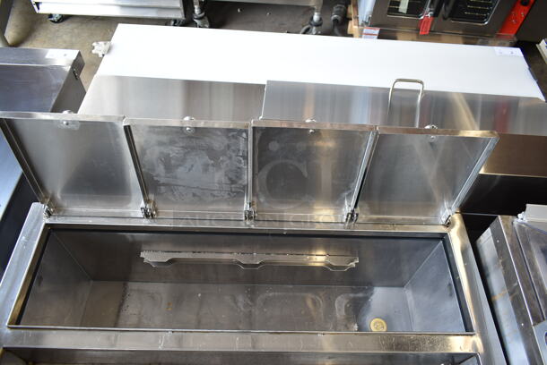 C. Nelson BD2345-RB Stainless Steel  Commercial Ice Cream Dessert Freezer Chest w/ 4 Lids on Commercial Casters. 115 Volts, 1 Phase. Tested and Working! - Image 5 of 5