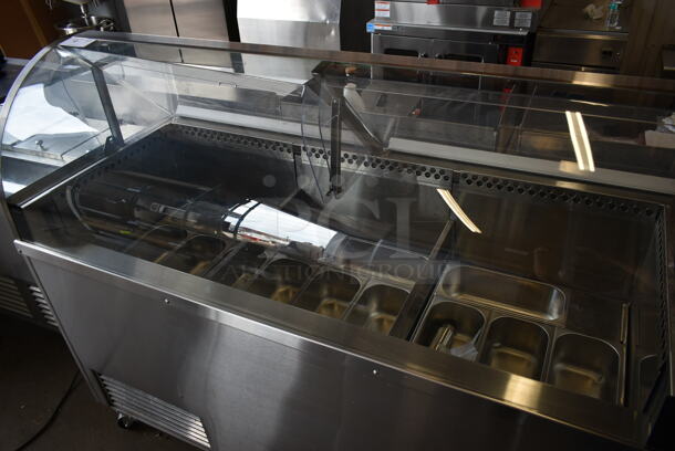 C. Nelson 12DIPHV Stainless Steel  Commercial Floor Style Ice Cream Freezer Gelato Case Merchandiser. 115 Volts, 1 Phase. Tested and Working! - Image 3 of 6