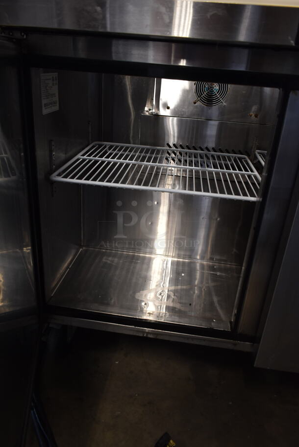 2017 Saturn FB48-12 Stainless Steel Commercial Sandwich Salad Prep Table Bain Marie Mega Top w/ Back Splash on Commercial Casters. 115 Volts, 1 Phase. Tested and Working! - Image 5 of 8