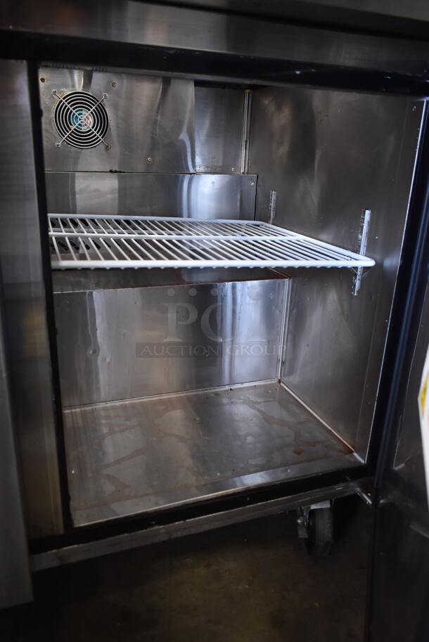 2017 Saturn FB48-12 Stainless Steel Commercial Sandwich Salad Prep Table Bain Marie Mega Top w/ Back Splash on Commercial Casters. 115 Volts, 1 Phase. Tested and Working! - Image 7 of 8