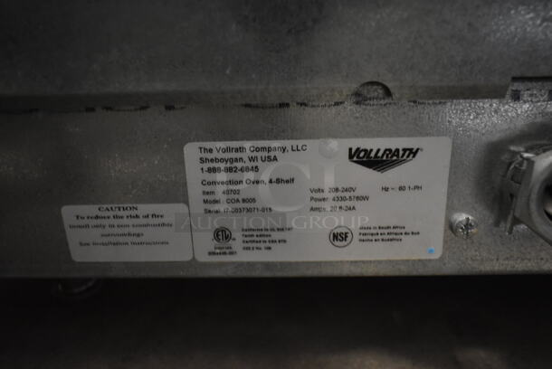 Vollrath COA 8005 Stainless Steel Commercial Countertop Electric Powered Convection Oven. 208-240 Volts, 1 Phase. - Image 7 of 7
