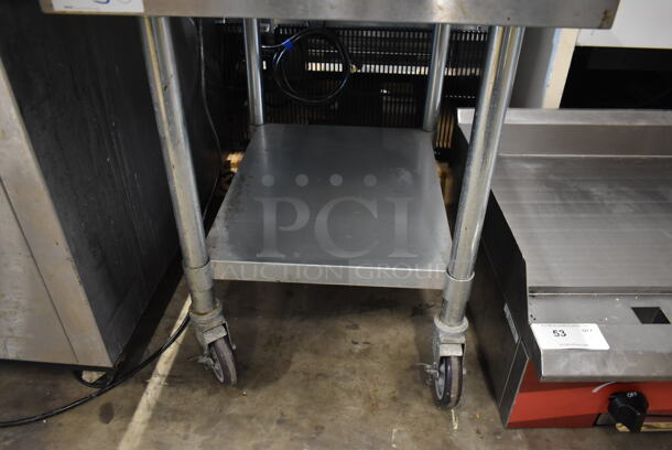 Yukon Stainless Steel Commercial Equipment Stand w/ Under Shelf on Commercial Casters. - Image 4 of 5