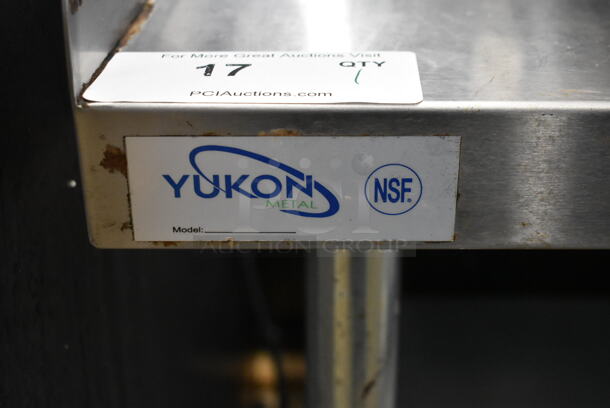 Yukon Stainless Steel Commercial Equipment Stand w/ Under Shelf on Commercial Casters. - Image 5 of 5