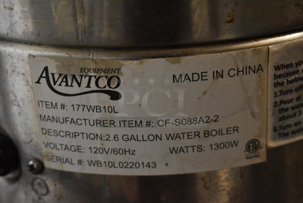 Avantco 177WB10L Stainless Steel Countertop 2.6 Gallon Water Boiler. 120 Volts, 1 Phase. - Image 6 of 6