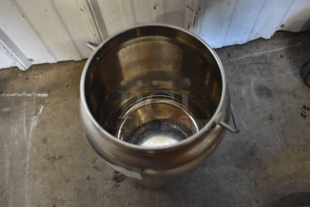 5 Stainless Steel Cylindrical Bins w/ Handle. 5 Times Your Bid! - Image 2 of 3