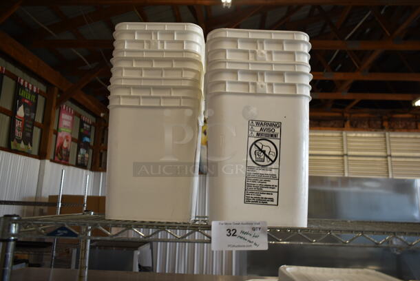 ALL ONE MONEY! Lot of Various Items on Shelving Unit Including Poly Bins and Lids. Does Not Include Shelving Unit. - Image 2 of 5