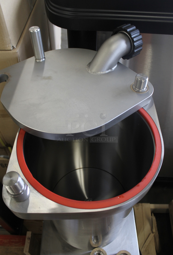 2021 Omcan F25S Stainless Steel Commercial Heavy Duty Hydraulic Sausage Stuffer. 208 Volts, 3 Phase.  - Image 3 of 5