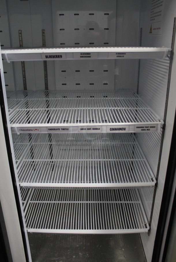 2019 Migali C-49FM-HC Metal Commercial 2 Door Reach In Freezer Merchandiser w/ Poly Coates Racks. 115 Volts, 1 Phase.  Tested and Working! - Image 4 of 5