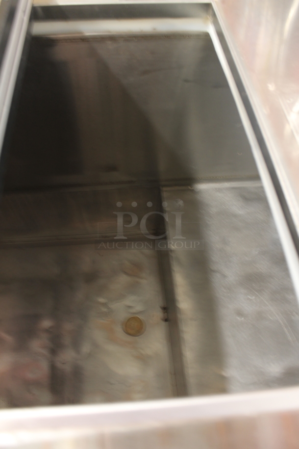 C. Nelson BDC-8 Stainless Steel Commercial Ice Cream Freezer Cart w/ Red and White Umbrella on Casters. 115 Volts, 1 Phase. Tested and Working! - Image 3 of 7
