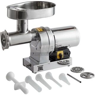 BRAND NEW SCRATCH AND DENT! 2023 Backyard Pro 52023206 Stainless Steel Commercial Countertop Meat Grinder. Stock Picture Used as Gallery. Tested and Working!