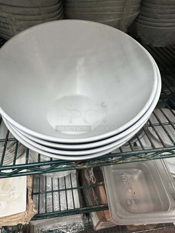 White Melamine Commercial Bowls Great for Food Presentation  - Image 1 of 6