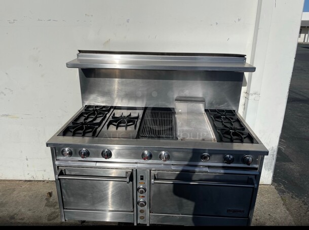 Commercial Dynasty 5 Burner Grill and Griddle 60 inch Gas Range  - Image 3 of 8