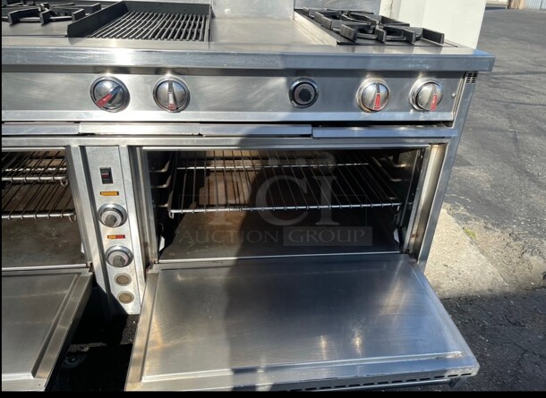 Commercial Dynasty 5 Burner Grill and Griddle 60 inch Gas Range  - Image 4 of 8