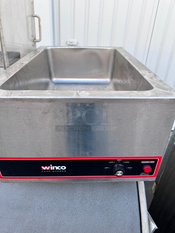 Winco FW-S500 Countertop Food Warmer - Wet w/ (1) Full Size Pan Wells, 120v Working - Image 1 of 6