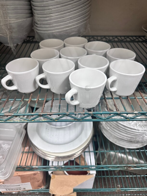 Libbey 840-110-004 7 oz Porcelana  Tall Cup - Porcelain, Bright White NSF Great for Coffee - Image 1 of 5