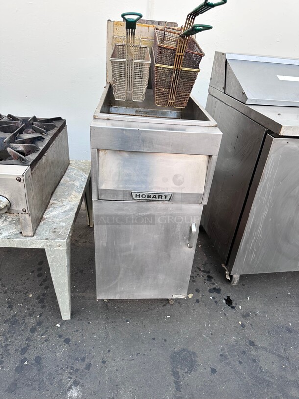Hobart EFO-40 40lb. S/S 2 Basket Deep Fat Gas Fryer NSF - Image 1 of 5