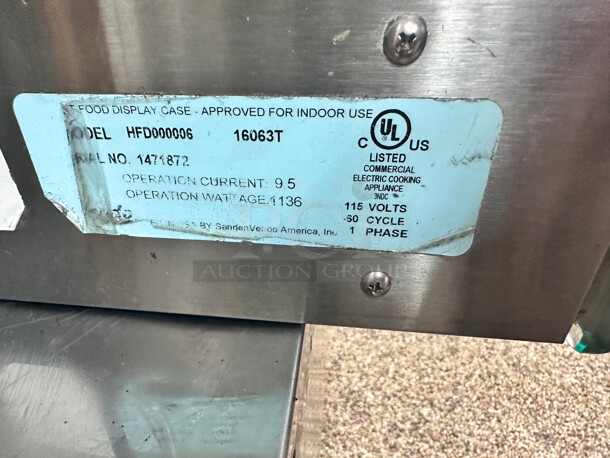 Late Model Vendo HFD000006 35 inch For Multi-Product Heated Display Merchandiser 115 Volt Working - Image 6 of 6