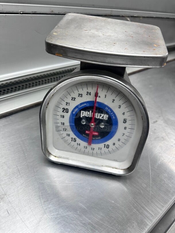 Working Pelouze YG400R 25 lb x 2oz Mechanical Dial Scale  rubbermaid - Image 3 of 7
