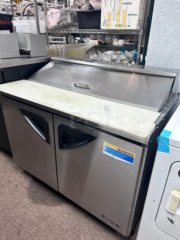 Late Model Turbo Air TST-48SD 48 inch Sandwich/Salad Prep Table w/ Refrigerated Base, 115v - Image 6 of 6