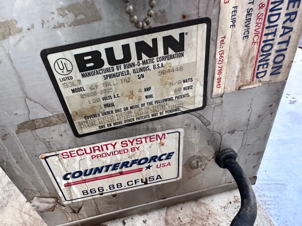 Bunn G9 Coffee Grinder, 2-Hoppers & Brewer Interface, Accepts Large Funnel - Image 7 of 7