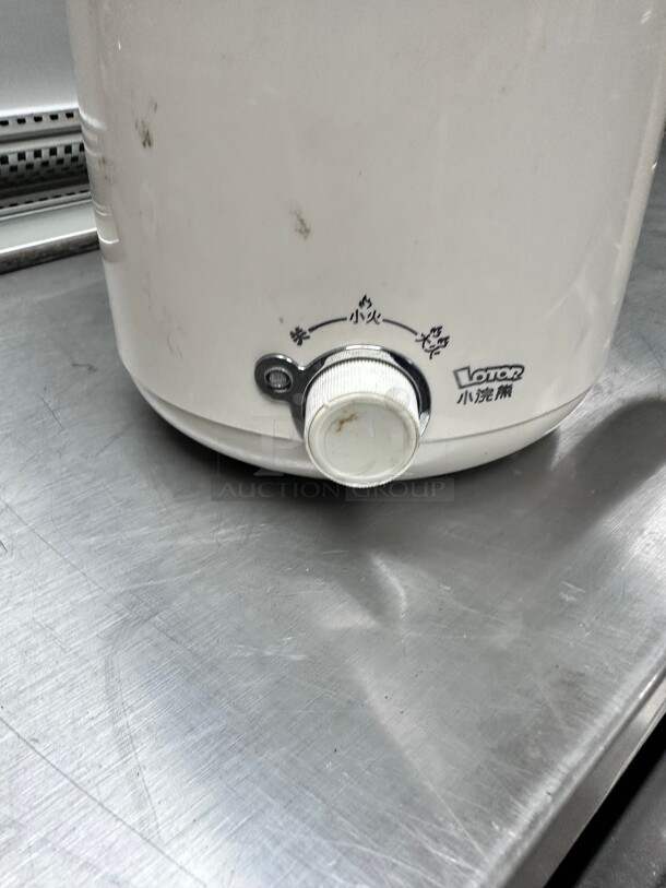 Lotor Portable Mini Electric Pot Kettle Cooker for Cooking Soup Rice and Steamed Food HM-60C (Khaki) - Image 3 of 8