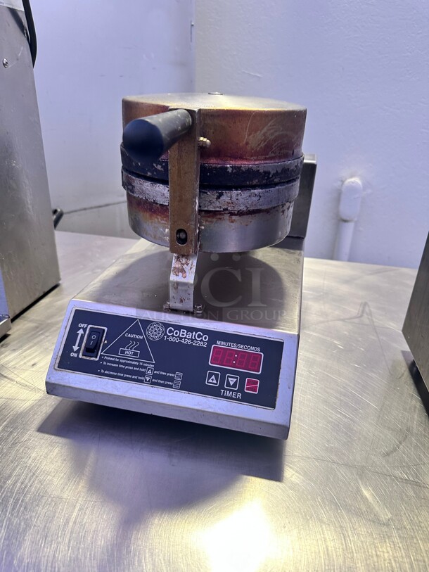 Cobatco MD10SSE-L Commercial Waffle Cone Baker Stainless Steel 115 Volt Working - Image 2 of 9