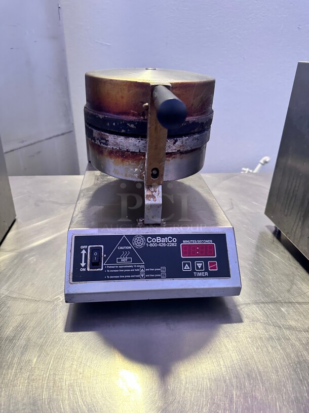 Cobatco MD10SSE-L Commercial Waffle Cone Baker Stainless Steel 115 Volt Working - Image 5 of 9