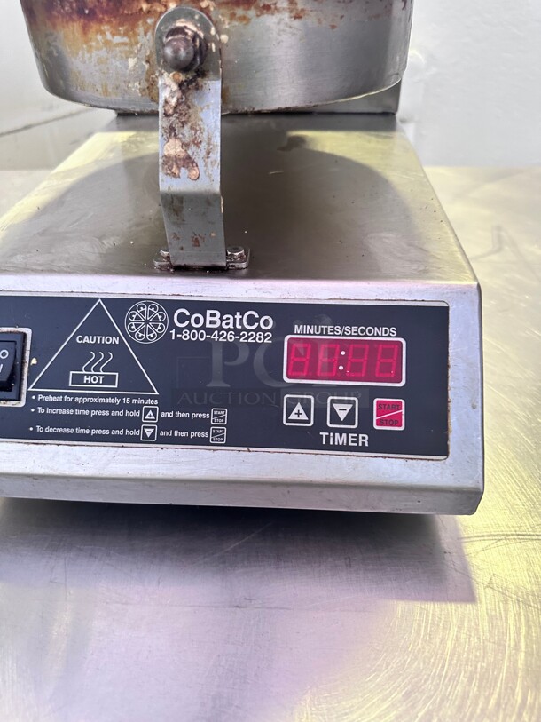 Cobatco MD10SSE-L Commercial Waffle Cone Baker Stainless Steel 115 Volt Working - Image 8 of 9